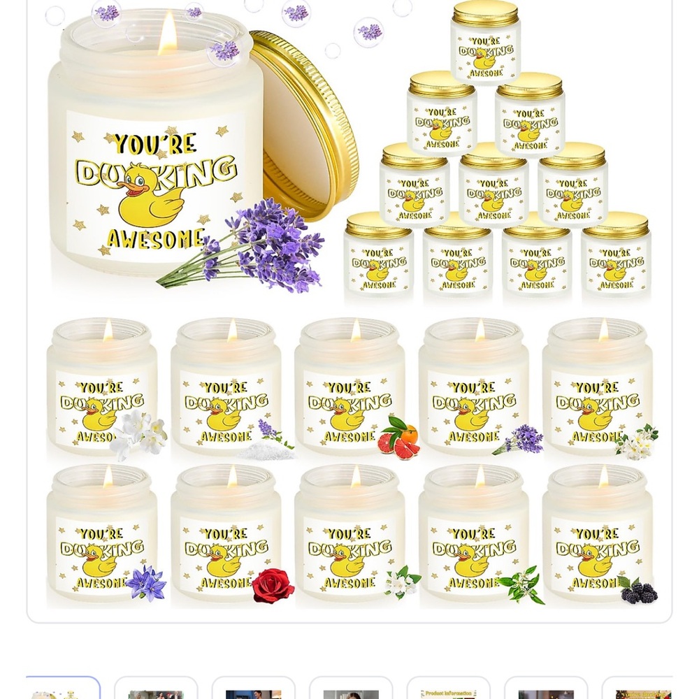 You're Ducking Awesome Scented Candle - White- 10 pack